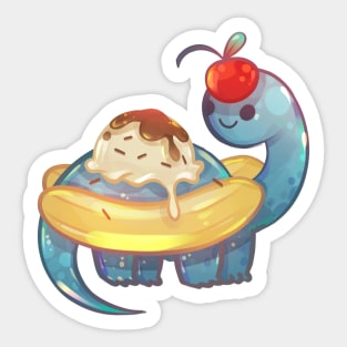 Dinosaur Banana Split Sticker